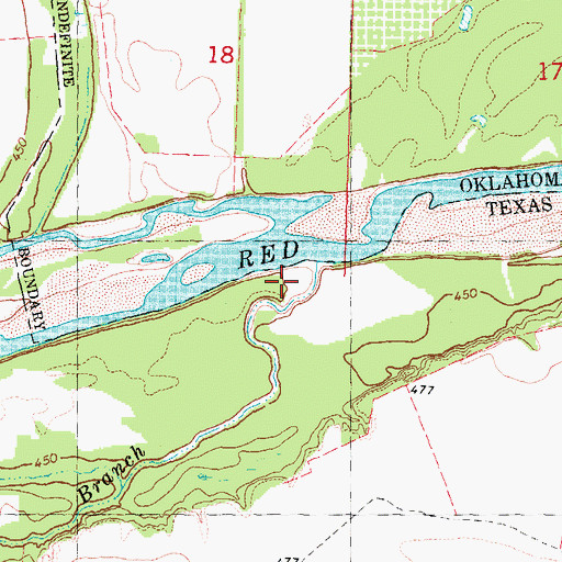Topographic Map of Juret Branch, TX