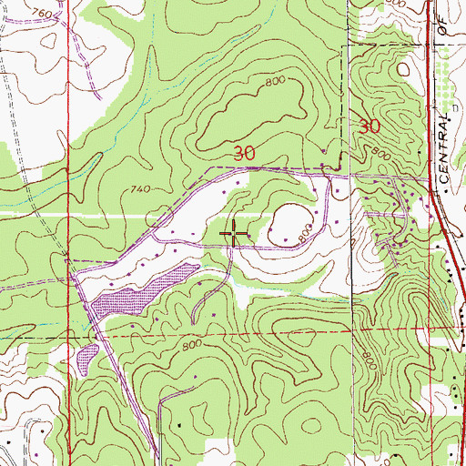 Topographic Map of Lake Forest Estates, AL