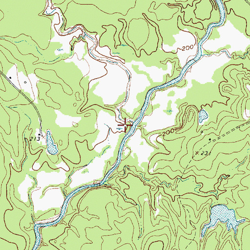Topographic Map of Kickapoo Creek, TX