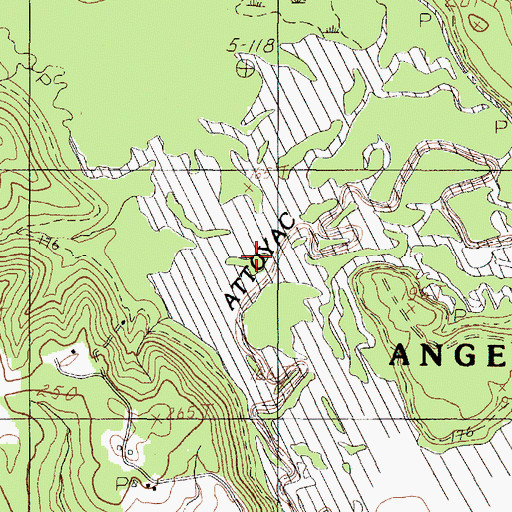 Topographic Map of Lagroulle Creek, TX