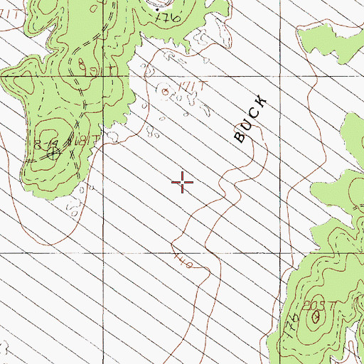 Topographic Map of Lakey Cemetery, TX