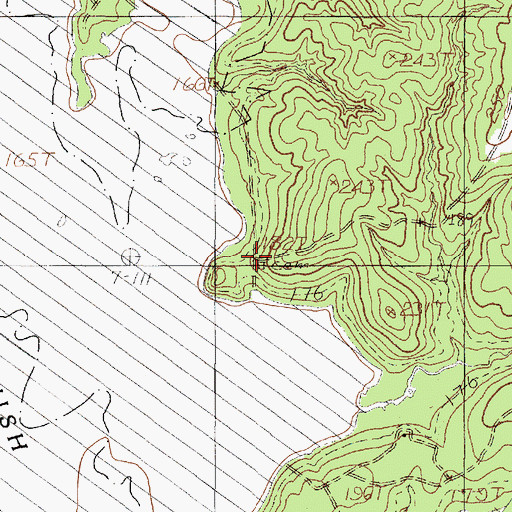 Topographic Map of Lakey Cemetery, TX
