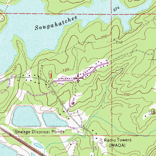 Topographic Map of Lakewood, AL