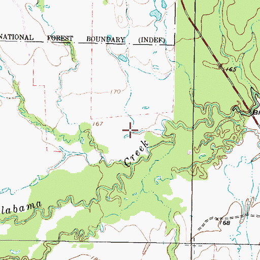 Topographic Map of Lancaster Creek, TX