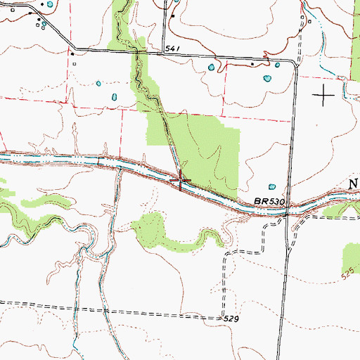 Topographic Map of Leggets Branch, TX