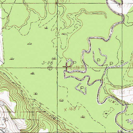 Topographic Map of Lick Creek, TX