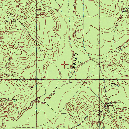 Topographic Map of Lick Creek, TX