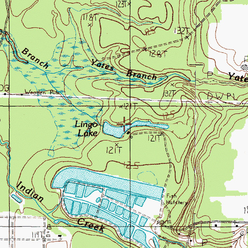 Topographic Map of Lingo Lake, TX