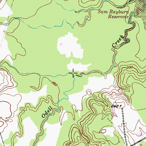 Topographic Map of Linston Creek, TX