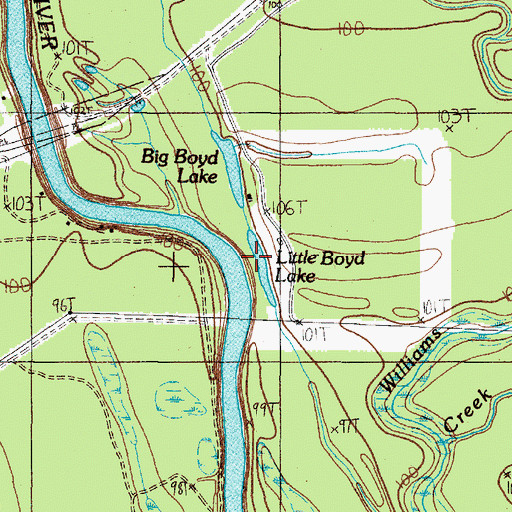 Topographic Map of Little Boyd Lake, TX