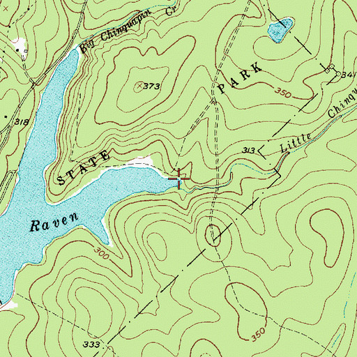 Topographic Map of Little Chinquapin Creek, TX