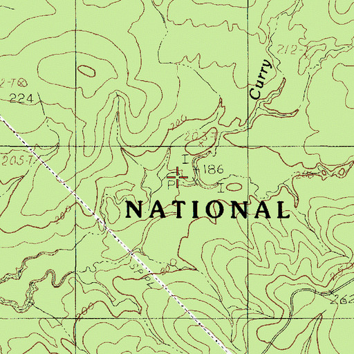 Topographic Map of Little Creek, TX