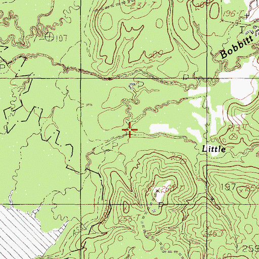 Topographic Map of Little Creek, TX