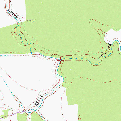 Topographic Map of Little Creek, TX