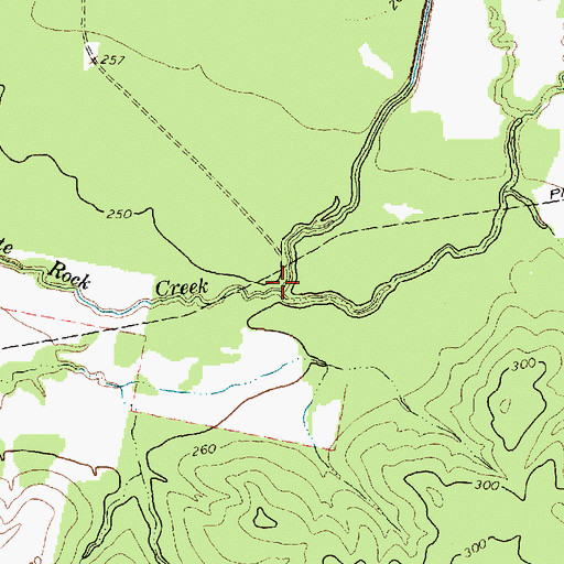Topographic Map of Louisville Creek, TX