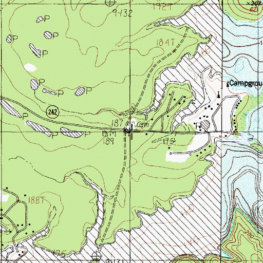 Topographic Map of Low Chapel, TX
