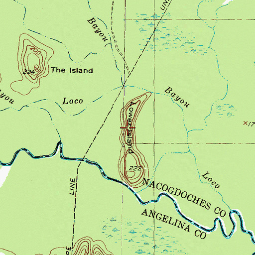 Topographic Map of Lower Island, TX
