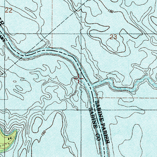 Topographic Map of Lows Branch, TX