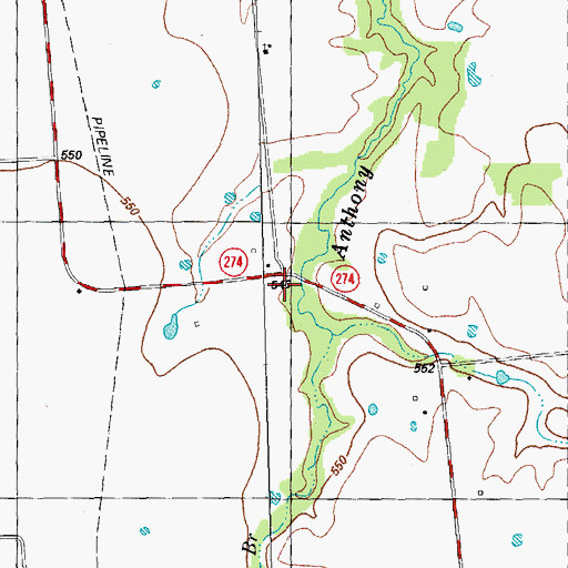 Topographic Map of Macedoniaqchurch, TX