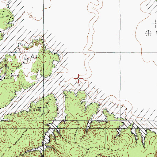 Topographic Map of Mason Creek, TX