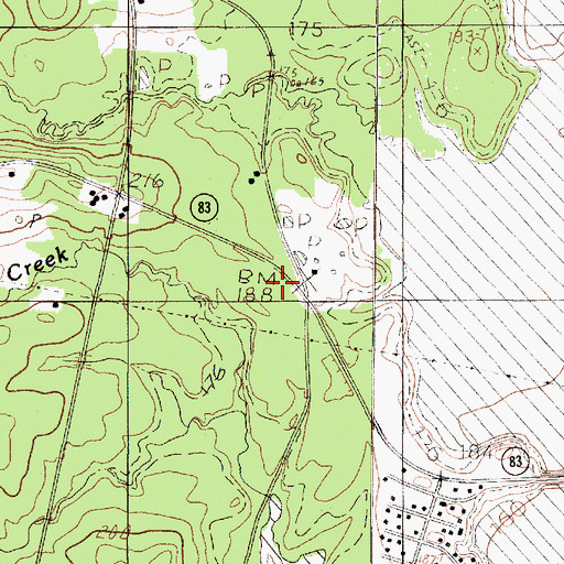 Topographic Map of Massa, TX