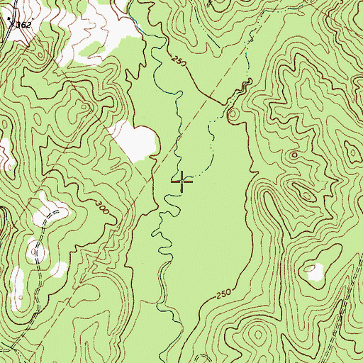 Topographic Map of Mathis Mill Branch, TX