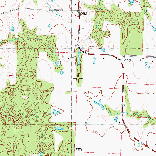 Topographic Map of Mays Prairie Church, TX