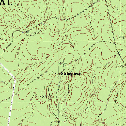 Topographic Map of McElroy Cemetery, TX
