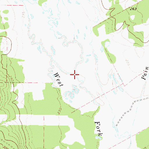 Topographic Map of McGary Creek, TX