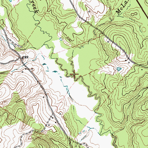 Topographic Map of McLain Branch, TX