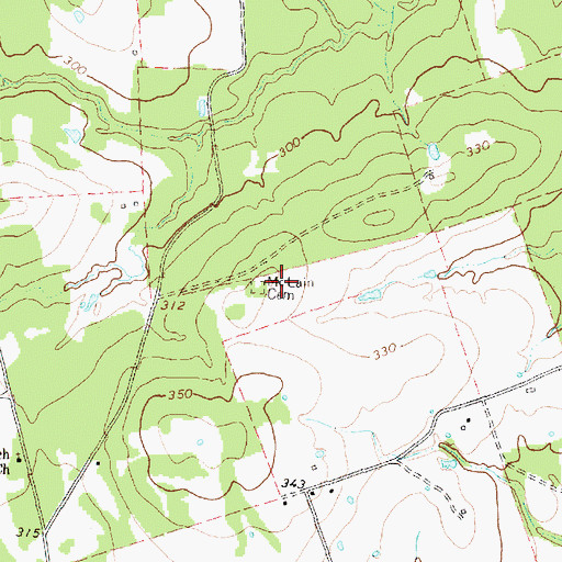 Topographic Map of McLain Cemetery, TX