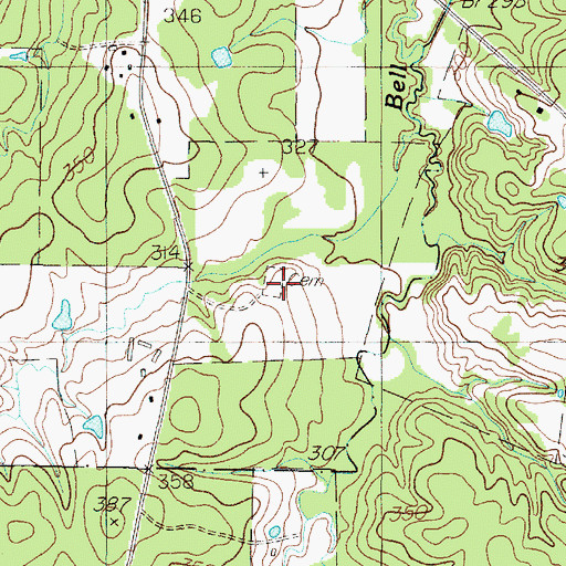 Topographic Map of McWilliams Cemetery, TX
