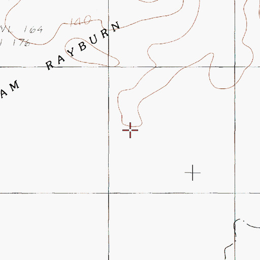 Topographic Map of Meadows Branch, TX