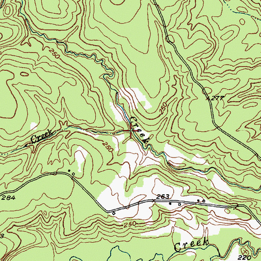 Topographic Map of Merkel Creek, TX