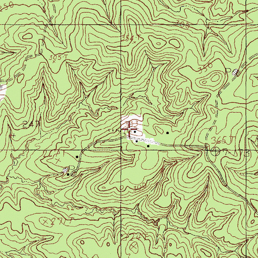 Topographic Map of Miley Cemetery, TX
