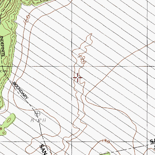 Topographic Map of Mill Creek, TX