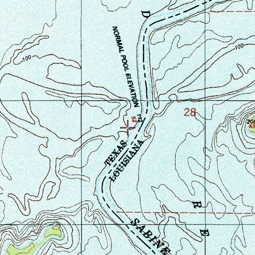 Topographic Map of Mill Creek, TX
