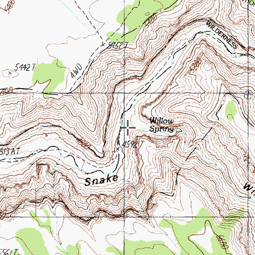 Topographic Map of Willow Canyon, AZ