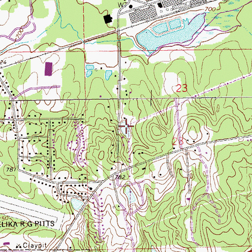 Topographic Map of Mezicks Pond, AL