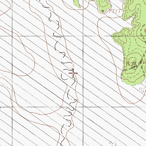 Topographic Map of Millertown, TX