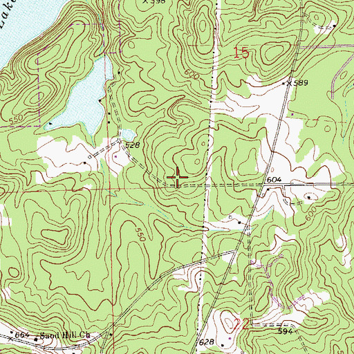 Topographic Map of Mitchell School (historical), AL