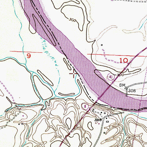 Topographic Map of Mud Creek, TX