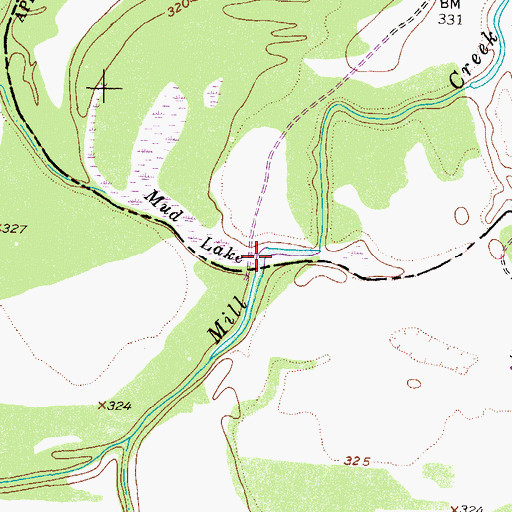 Topographic Map of Mud Lake, TX
