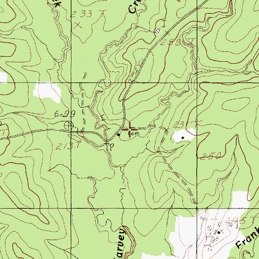 Topographic Map of Nathaniel Beck Cemetery, TX