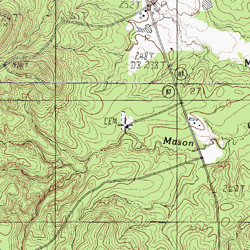 Topographic Map of New Hope Church, TX