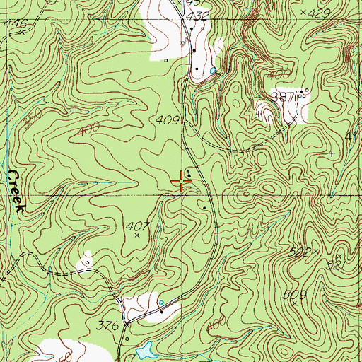 Topographic Map of New Jerusalem Church, TX