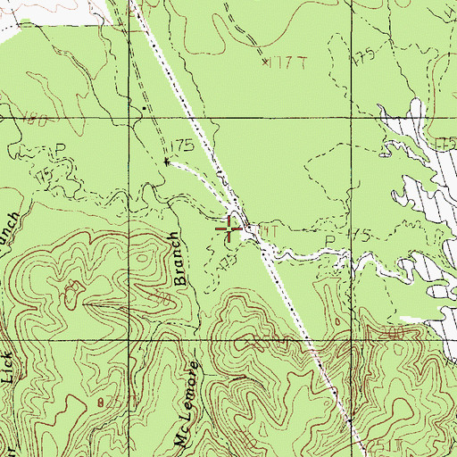 Topographic Map of Nickols Creek, TX