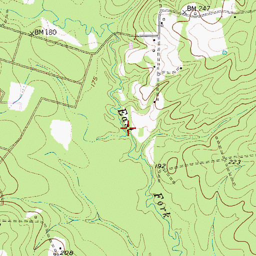 Topographic Map of Oil Creek, TX