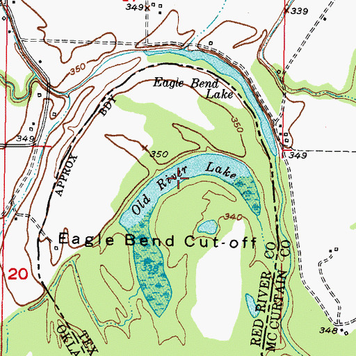 Topographic Map of Old River Lake, TX