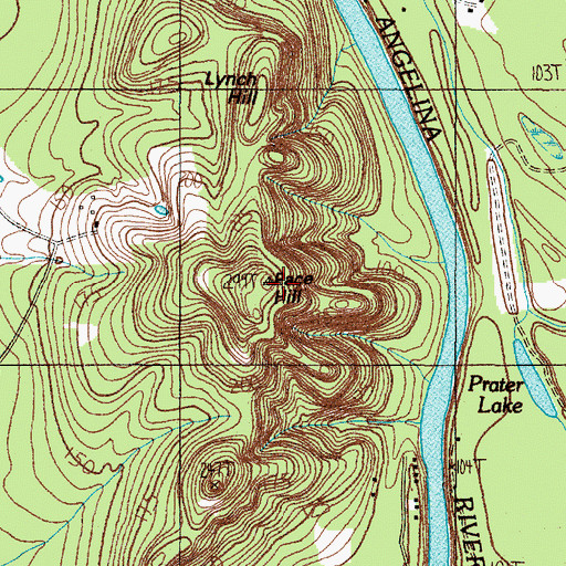 Topographic Map of Pace Hill, TX